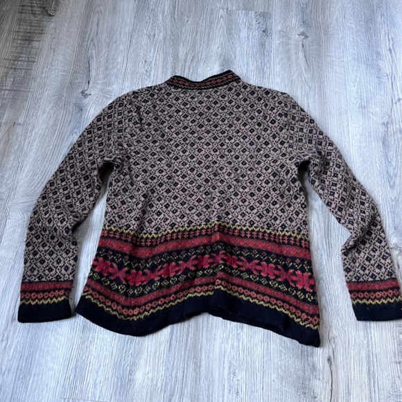 Cambridge Dry Goods Nordic Wool Cardigan Sweater Women S Metal Clasp Vintage - Picture 8 of 9